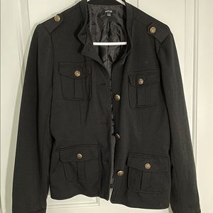 Black button jacket